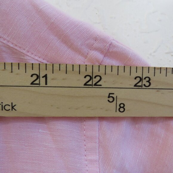 Cafe Luna* Men's Short Sleeve‎ Button Down Straight Hem Linen Shirt~ Size 2XL - Picture 5 of 11